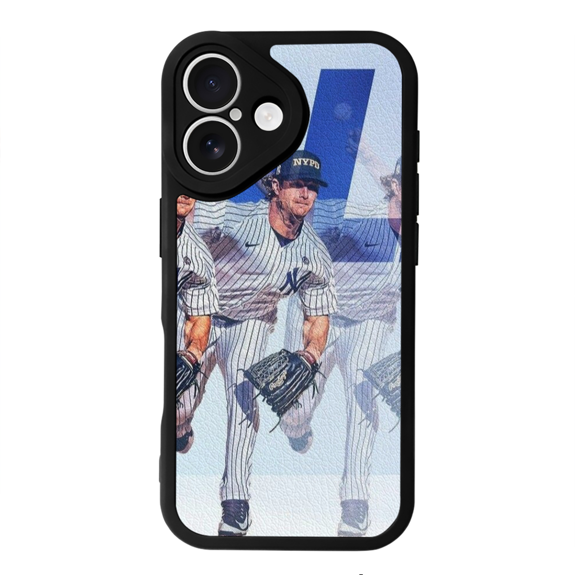 Gerrit Cole 32 IPhone 16 Silicone Leather Case – UV Print, Lambskin Texture – Perfect Fit, Wireless Charging Compatible, Scratch Resistant, Precise Cutouts – Stylish Protection For IPhone 16